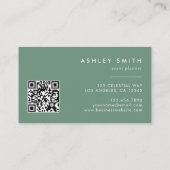 Wildblume QR-Code Visitenkarte (Rückseite)