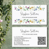 Wildblume QR-Code Visitenkarte