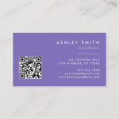 Wildblume QR-Code Visitenkarte (Rückseite)