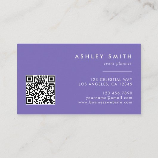 Wildblume QR-Code Visitenkarte (Rückseite)