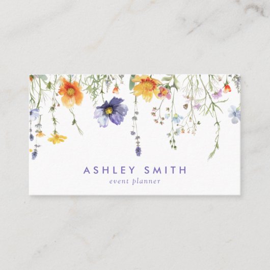 Wildblume QR-Code Visitenkarte (Vorderseite)