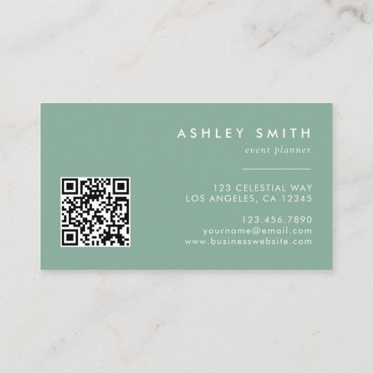 Wildblume-QR-Code Visitenkarte (Rückseite)