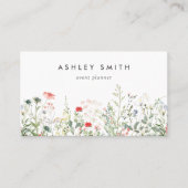 Wildblume-QR-Code Visitenkarte (Vorderseite)