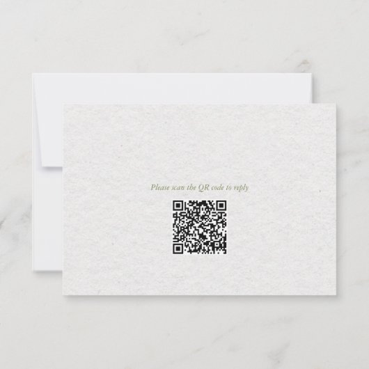 Wildblume QR Code Wedding RSVP Card (Rückseite)