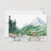 Wildblume | QR Code Wedding RSVP Karte (Rückseite)