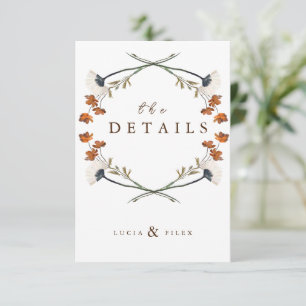 Wildblume QR Hochzeitkarte für den Frühjahrskreis Dankeskarte