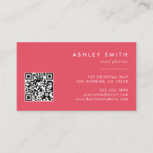 Wildblume QR Visitenkarte (Rückseite)