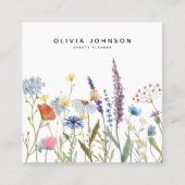 Wildblume Quadratische Visitenkarte (Vorderseite)