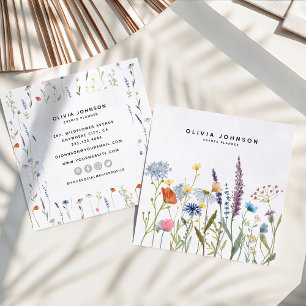 Wildblume Quadratische Visitenkarte