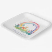 Wildblume Rainbow Baby Mädchen Sprinkle Pappteller (Gewinkelt)