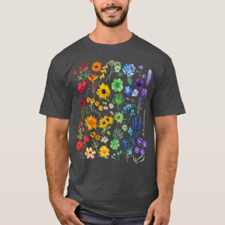 Wildblume Rainbow Blume Pride Lgbt T-Shirt