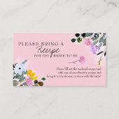 Wildblume Rasen rosa Brautparty Anfrage Begleitkarte (Vorderseite)