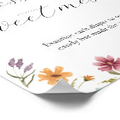 Wildblume Raten Sie das Sweet Mess Baby Duschzeich Poster (Ecke)