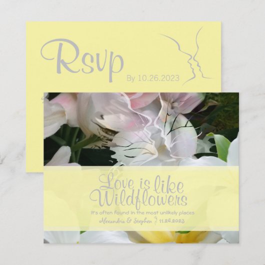 Wildblume-Reaktionskarten RSVP Karte (Vorne/Hinten)