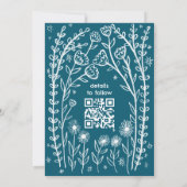 Wildblume Reben Hochzeiten speichern das Datum CUS Save The Date (Rückseite)