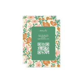 Wildblume Reben Rosa Gedeckter WEDD Begleitkarte