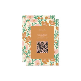 Wildblume Reben Rosa Gedeckter WEDD Begleitkarte