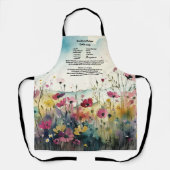 Wildblume "Recipe keepake" Schürze (Vorderseite)