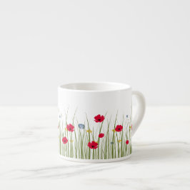 Wildblume Red Poppies Espressotasse