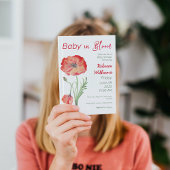 Wildblume Red Poppies in Bloom Floral Baby Dusche Einladung