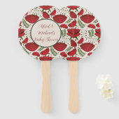 Wildblume Red Poppy Baby Dusche Fächer (Vorne und Hinten)