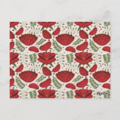 Wildblume Red Poppy Baby Dusche nach Entfernung Postkarte (Rückseite)