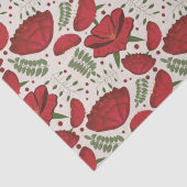 Wildblume Red Poppy Baby Dusche Seidenpapier (Detail)