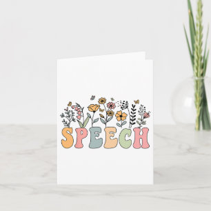 Wildblume-Rede Floral Speech Therapie Slp Slpa Karte