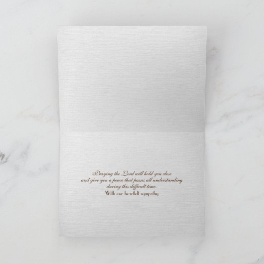 Wildblume religiöses Beileid Karte (Innenseite)