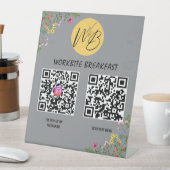 Wildblume Restaurant Menü, Instagram Qr Code Sockelschild (In Situ)