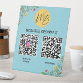 Wildblume Restaurant Menü, Instagram Qr Code Sockelschild (In Situ)
