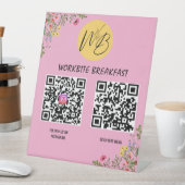 Wildblume Restaurant Menü, Instagram Qr Code Sockelschild (In Situ)