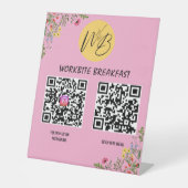 Wildblume Restaurant Menü, Instagram Qr Code Sockelschild (Vorderseite)