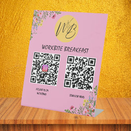 Wildblume Restaurant Menü, Instagram Qr Code Sockelschild