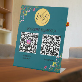 Wildblume Restaurant Menü, Instagram Qr Code Sockelschild