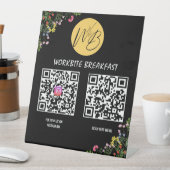 Wildblume Restaurant Menü, Instagram Qr Code Sockelschild (In Situ)