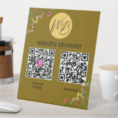 Wildblume Restaurant Menü, Instagram Qr Code Sockelschild (In Situ)
