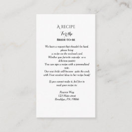 Wildblume Rezept Brautparty Begleitkarte