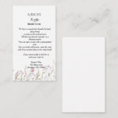 Wildblume Rezept Brautparty Begleitkarte (Vorne/Hinten)