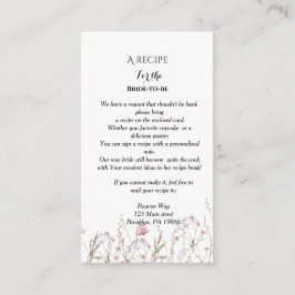 Wildblume Rezept Brautparty Begleitkarte