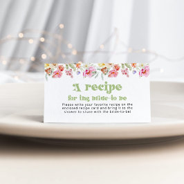 Wildblume Rezept der Braut Begleitkarte