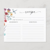 Wildblume Rezept-Karte (Vorderseite)