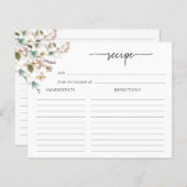 Wildblume Rezept-Karte (Vorne/Hinten)