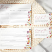 Wildblume Rezept Karte Brautparty Liebe in Blühen