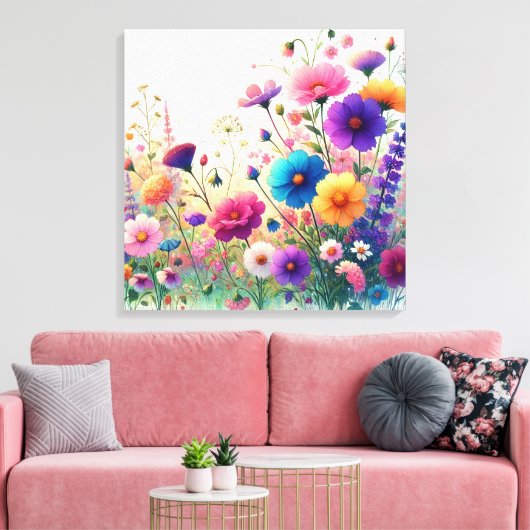 Wildblume Rhapsody Leinwanddruck (Insitu (Wohnzimmer))
