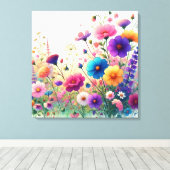 Wildblume Rhapsody Leinwanddruck (Insitu (Holzboden))