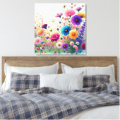Wildblume Rhapsody Leinwanddruck (Insitu (Schlafzimmer))