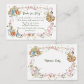 Wildblume Ribbon Peter der Kaninchen Buchanfrage Begleitkarte (Vorne/Hinten)