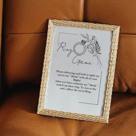 Wildblume Ring Game sagen nicht Braut Poster