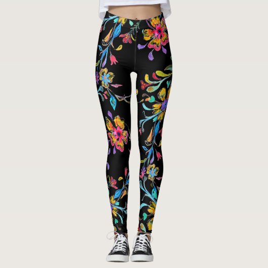 Wildblume Riot Leggings (Vorderseite)